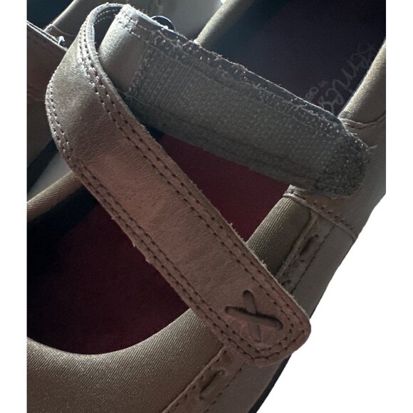 Aetrex Mary Jane Sandal Berries Leather Clog Mulberry Green 4 Way Stretch 8.5 - Picture 4 of 9